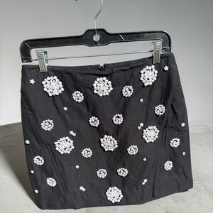Tibi New York Beaded Mini Skirt Size 4 Y2K Party Glam Embellished